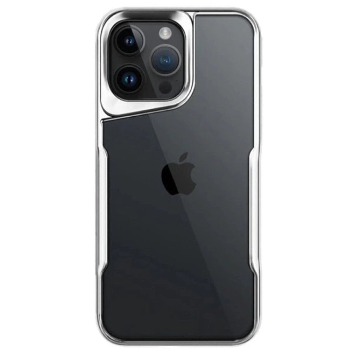 İphone 15 Pro Max Kılıf Boyi Silikon Kapak - Gümüş