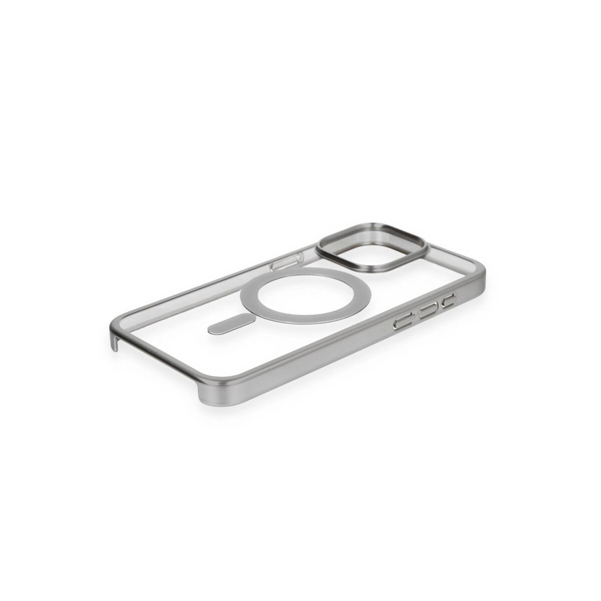 İphone 15 Pro Max Kılıf Erozi Magsafe Kapak - Gümüş