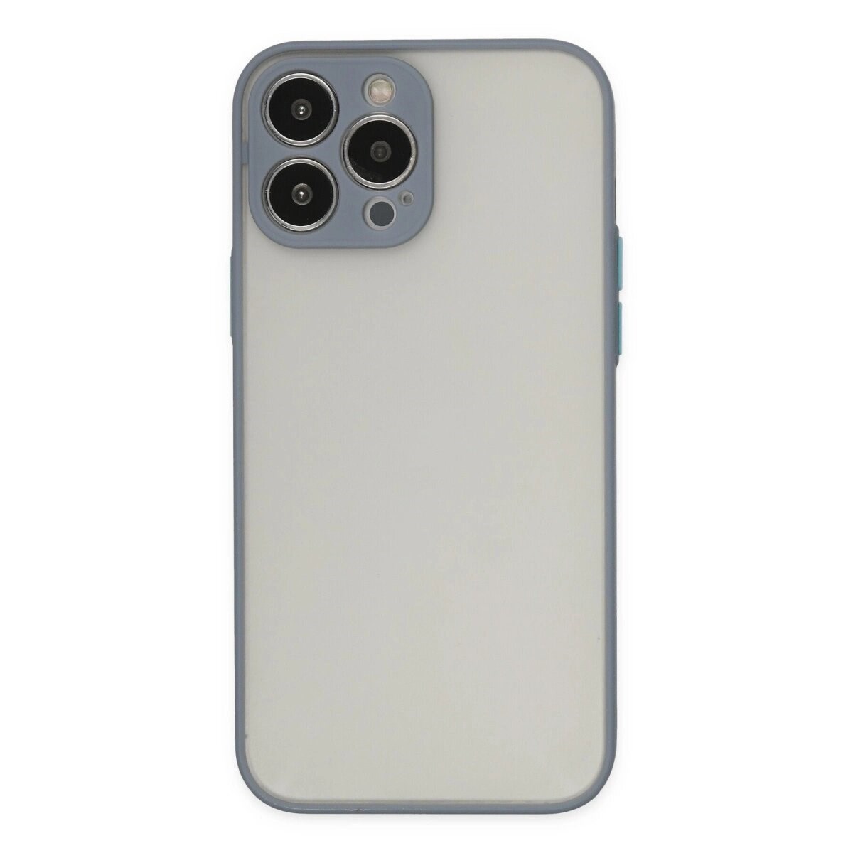 İphone 15 Pro Max Kılıf Montreal Silikon Kapak - Gri