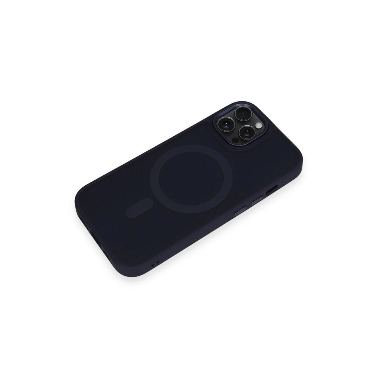 İphone 15 Pro Max Kılıf Oslo Magsafe Kapak - Lacivert