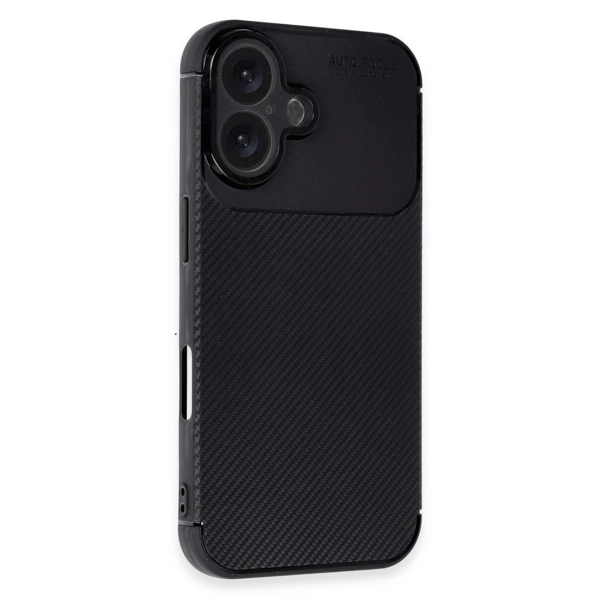 İphone 16 Plus Kılıf Auto Focus Karbon Kapak - Siyah