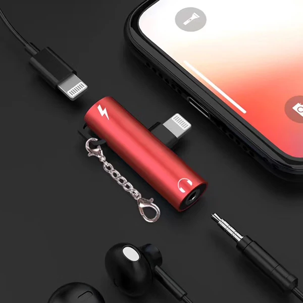 İPhone 3.5mm Kulaklık Ve Şarj Dönüştürücü Başlık Adaptör-(1903)