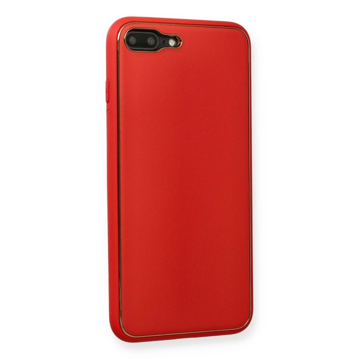 İphone 7 Plus Kılıf Coco Deri Silikon Kapak - Kırmızı