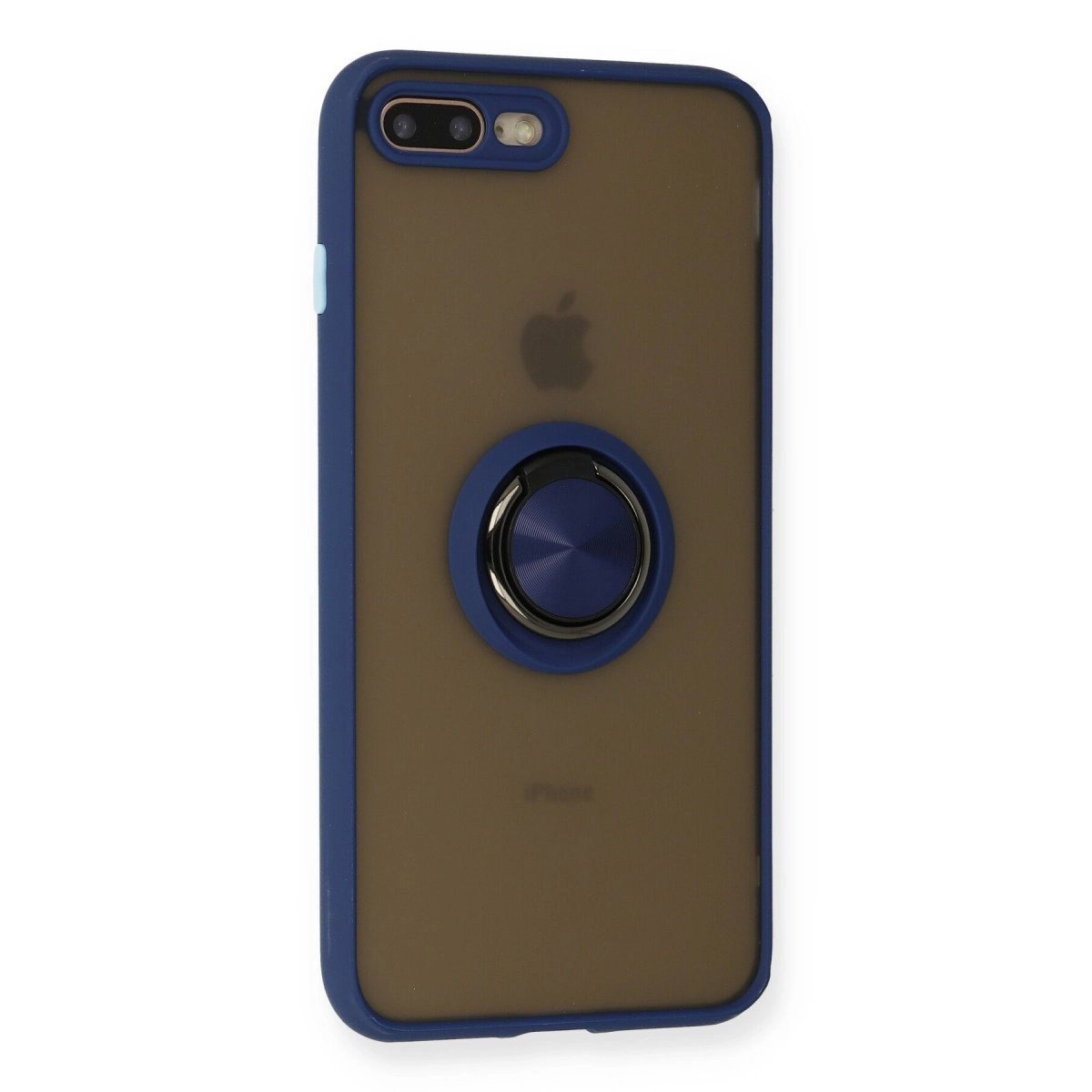 İphone 7 Plus Kılıf Montreal Yüzüklü Silikon Kapak - Lacivert