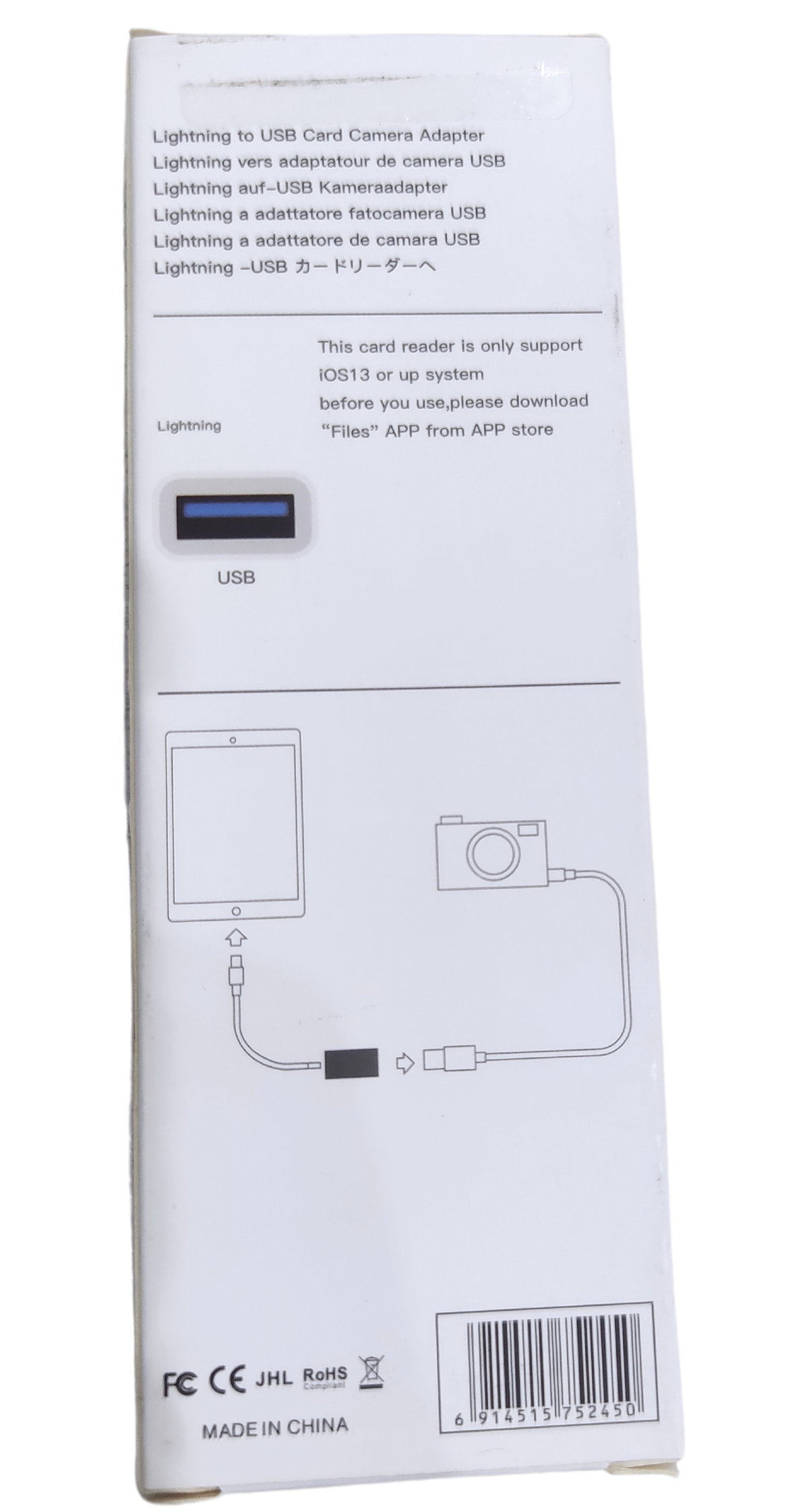 İPHONE LİGHTNİNG'den USB DÖNÜŞTÜRÜCÜ APR14