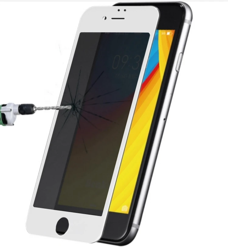 iPhone SE3-SE2 İPhone 8-7 3D Full Privacy Gizlilik Kırılmaz Cam Ekran Koruyucu-(1903)
