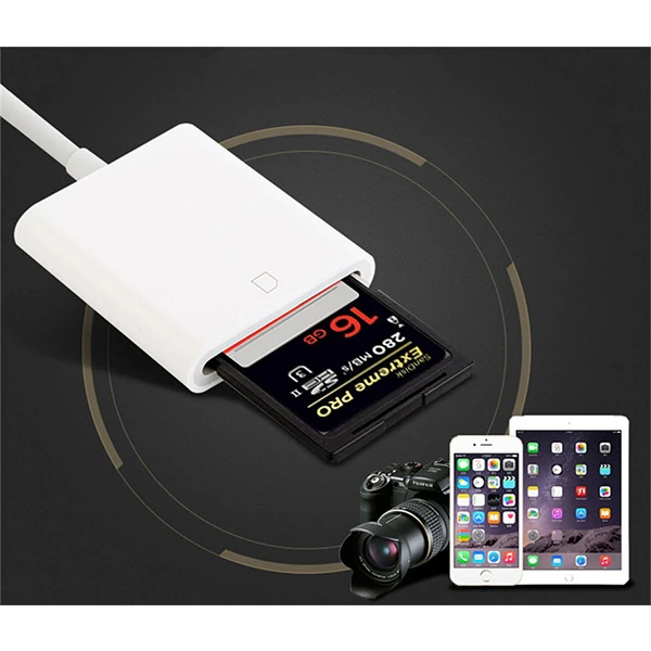 İPhone/İPad Lightning To SD Kart Hafıza Kart Adaptörü NK105-(1903)