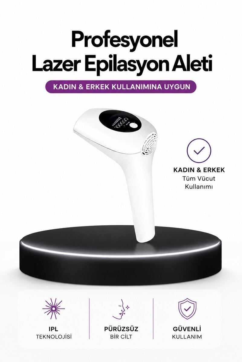 IPL Teknolojili Erkek Ve Kadın Kullanımına Uygun Lazer Epilasyon Cihaz