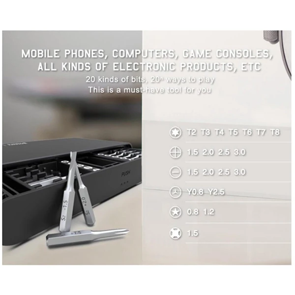 Jakemy JM-8170 21 Parça Çok Fonksiyonlu Hassas Tornavida Seti-(1903)