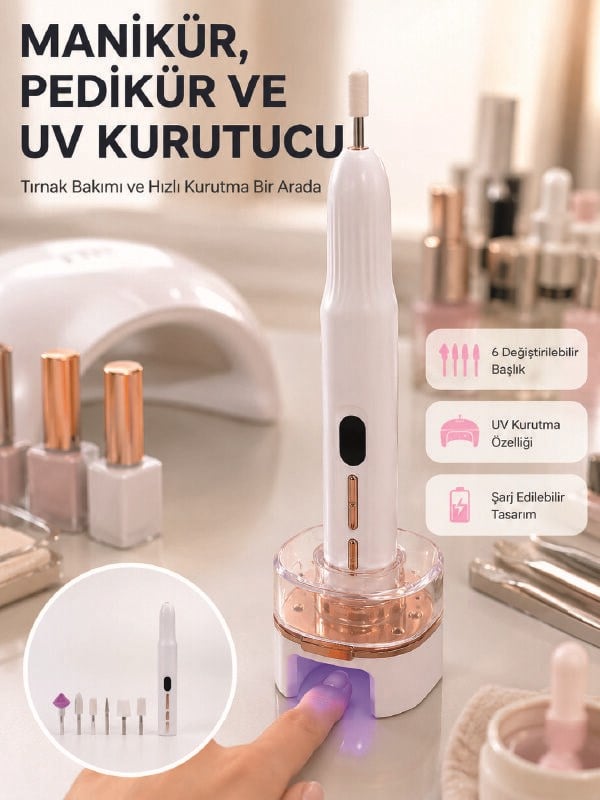 Jel Oje Kurutma ve Tırnak Bakımı Cihazı