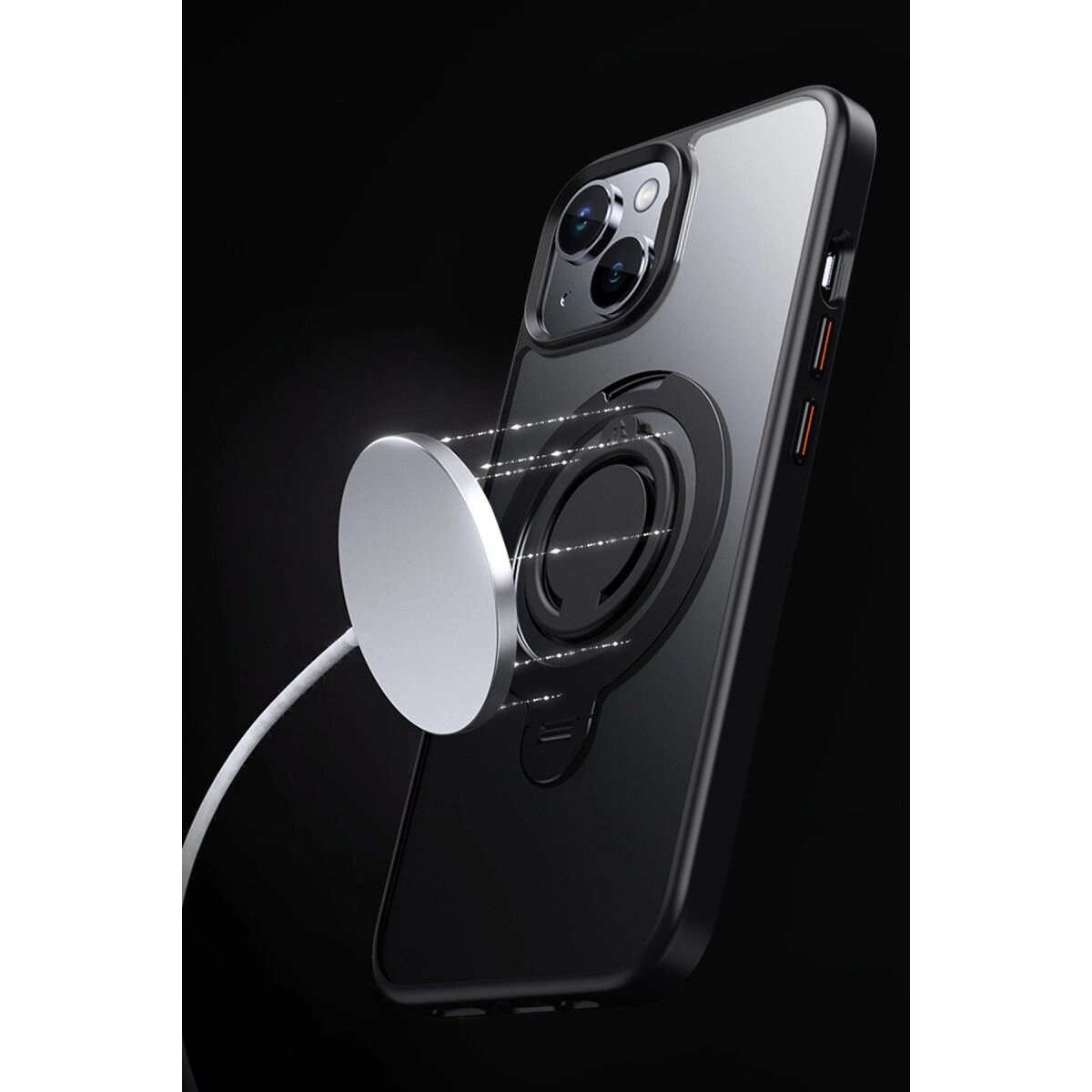 Joko Apple İphone 12 Avatar 360 Dönen Magsafe Kapak - Siyah