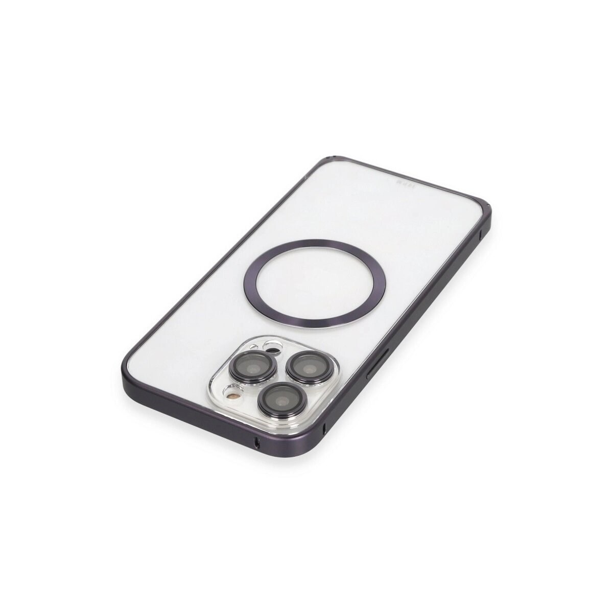 Joko Apple İphone 14 Pro Kılıf Metal Bumper Magneticsafe Kapak - Derin Mor