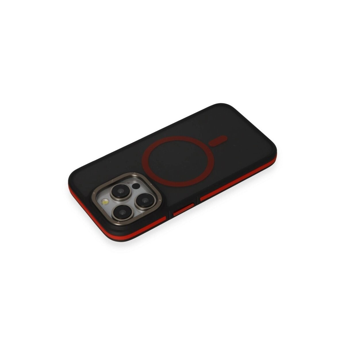 Joko Apple İphone 14 Pro Max Kılıf Rocky Magsafe Kapak - Siyah-kırmızı