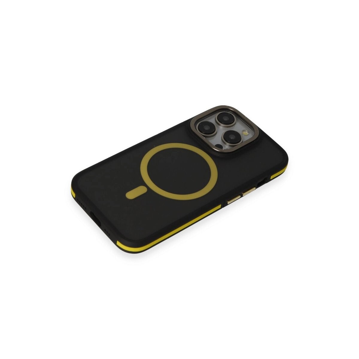 Joko Apple İphone 14 Pro Max Kılıf Rocky Magsafe Kapak - Siyah-sarı