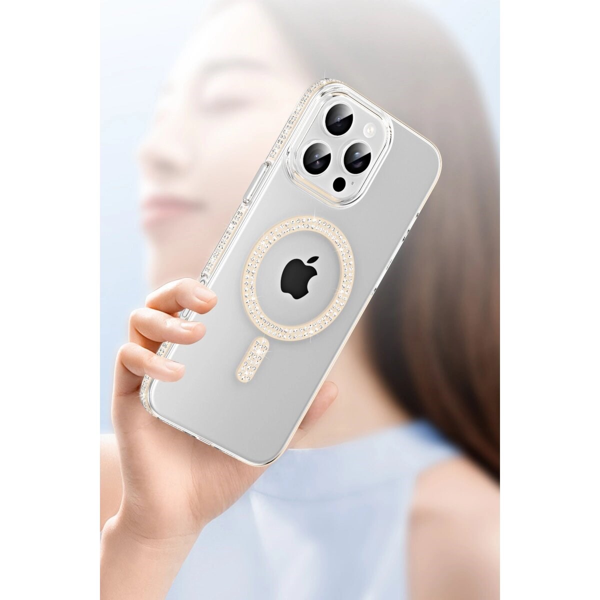 Joko Apple İphone 14 Pro Max Move Taşlı Magsafe Kapak - Siyah