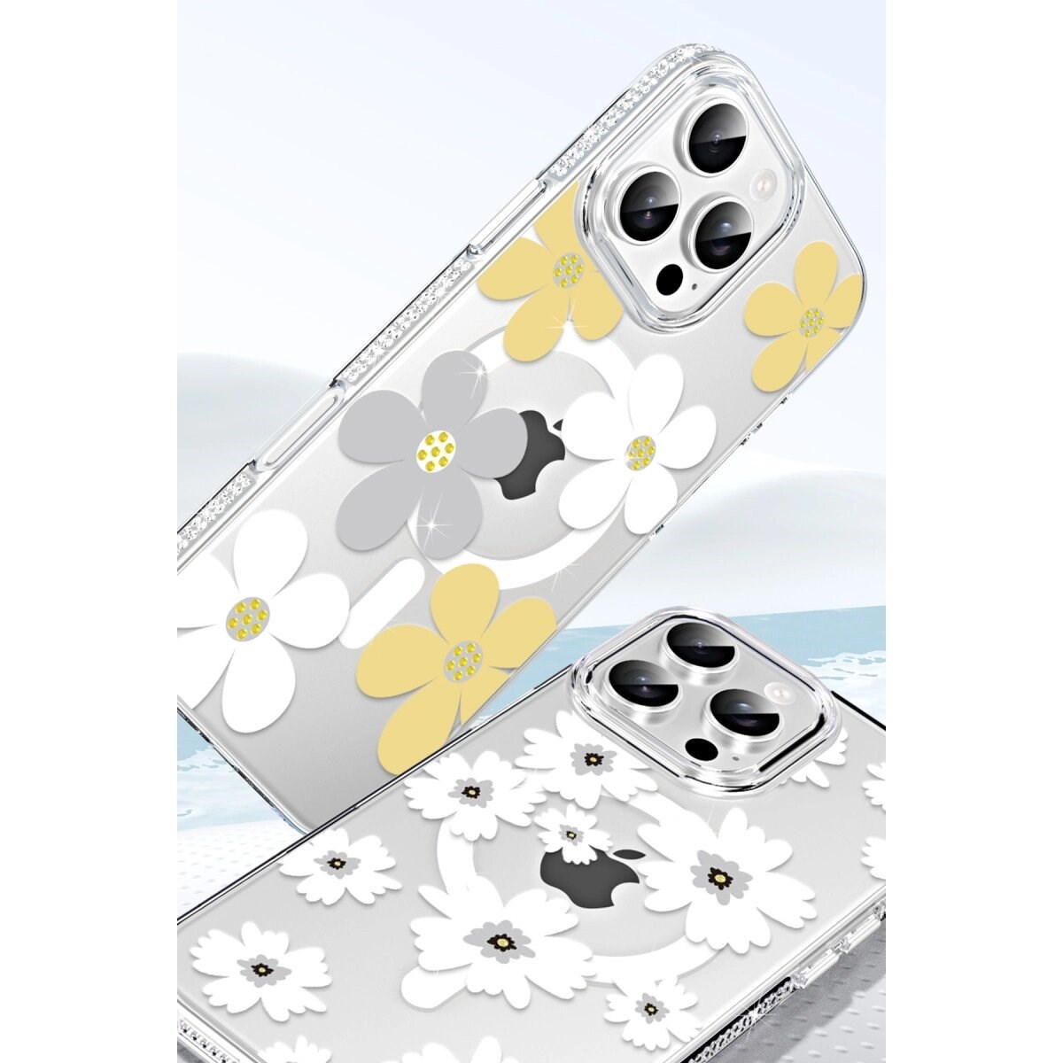 Joko Apple İphone 15 Pro Floral Magsafe Kapak - Turuncu
