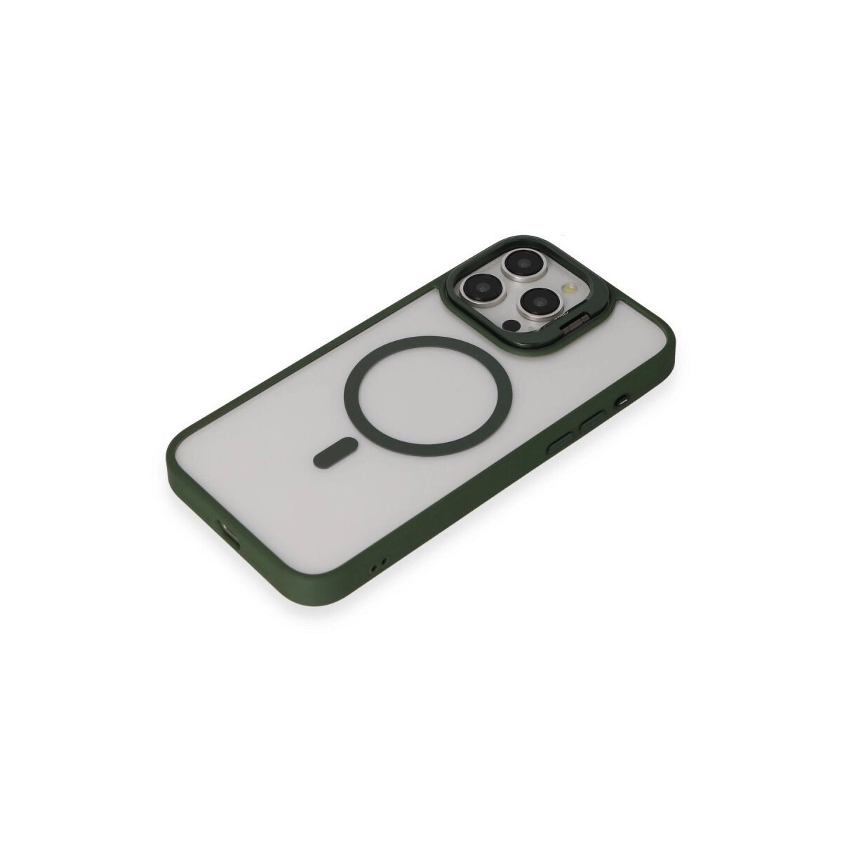 Joko Apple İphone 15 Pro Kılıf Roblox Lens Magsafe Standlı Kapak - Koyu Yeşil