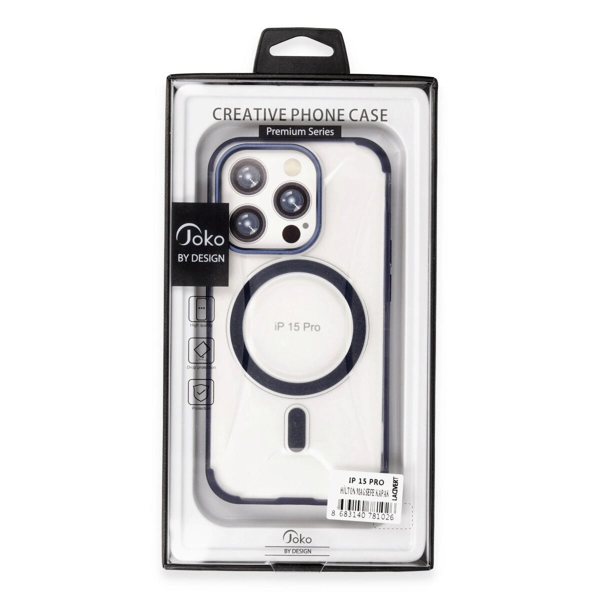 Joko Apple İphone 15 Pro Max Hilton Magsafe Kapak - Lacivert