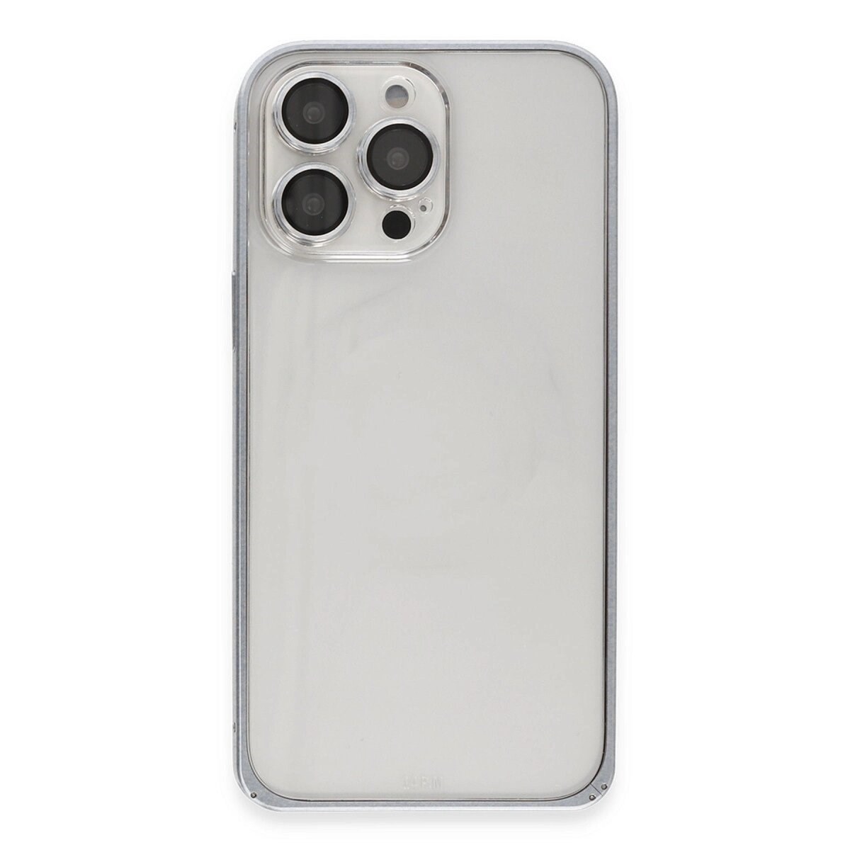 Joko Apple İphone 15 Pro Max Metal Bumper Mat Kapak - Gri