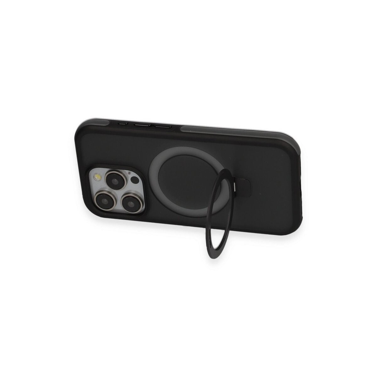 Joko Apple İphone 15 Pro Max Zorda Airbag Magsafe Standlı Kapak - Siyah