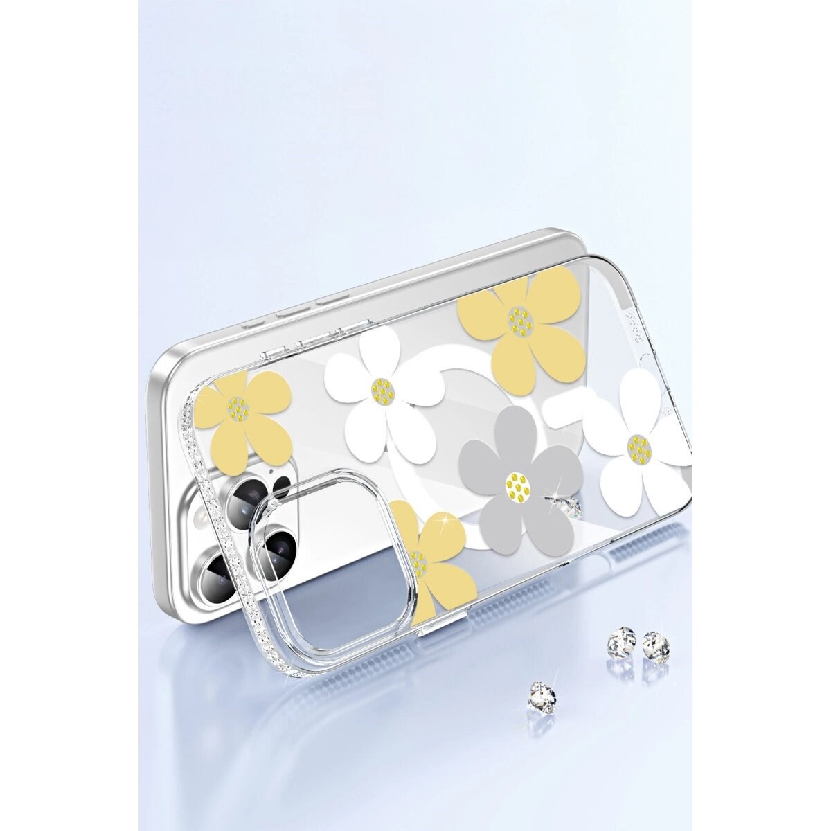 Joko Apple İphone 16 Floral Magsafe Kapak - Sarı