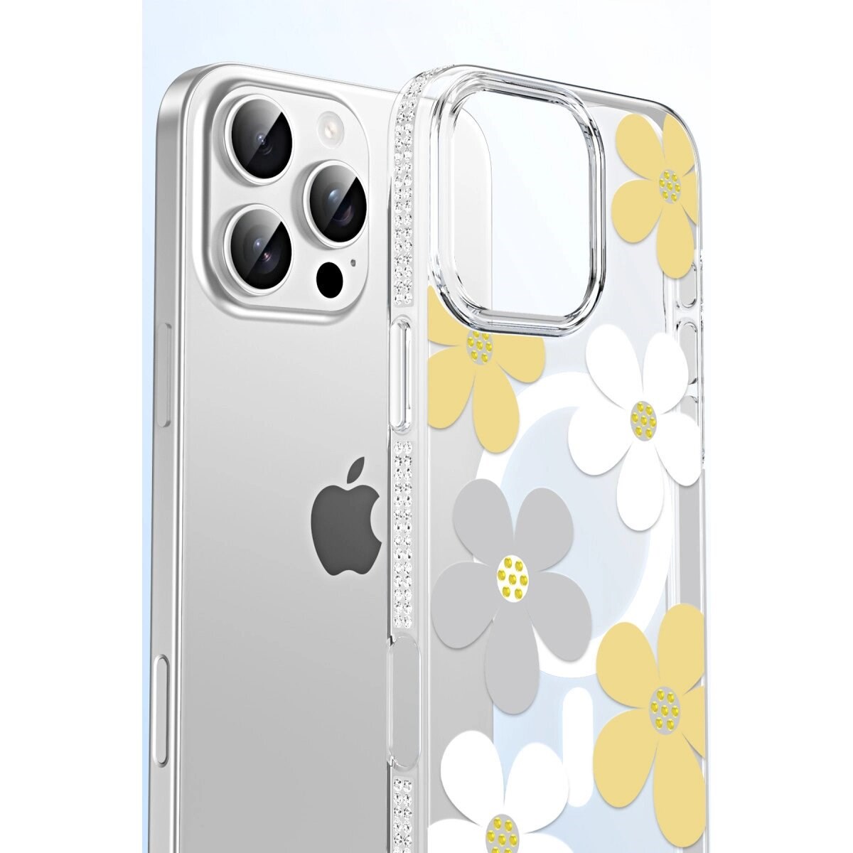 Joko Apple İphone 16 Floral Magsafe Kapak - Turuncu