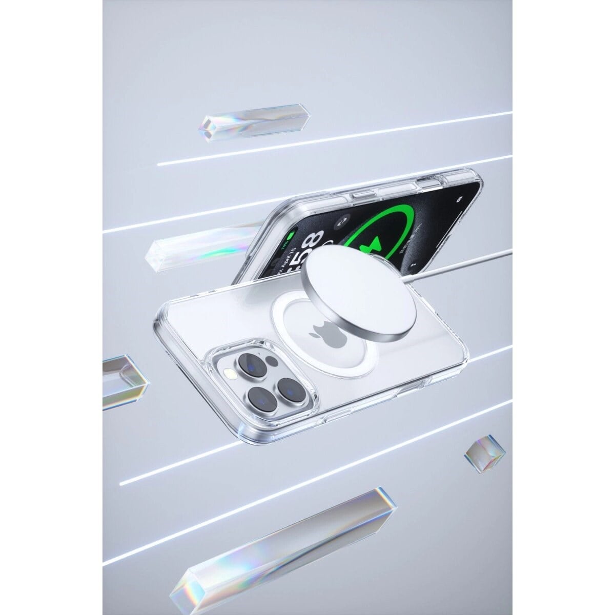 Joko Apple İphone 16 Pro Gleam Pc Sert Magsafe Kılıf - Şeffaf