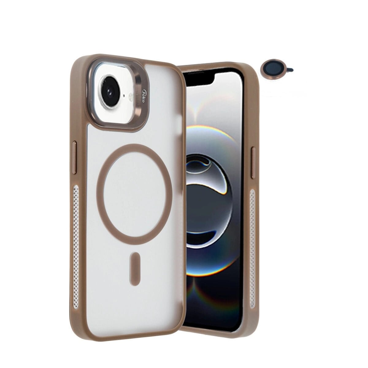 Joko Apple İphone 16e Flet Lens Magsafe Kapak - Gold