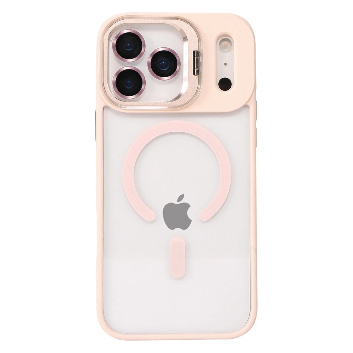 Joko Apple İphone 17 Pro Max Remim Lensli Magsafe Standlı Kapak - Pembe