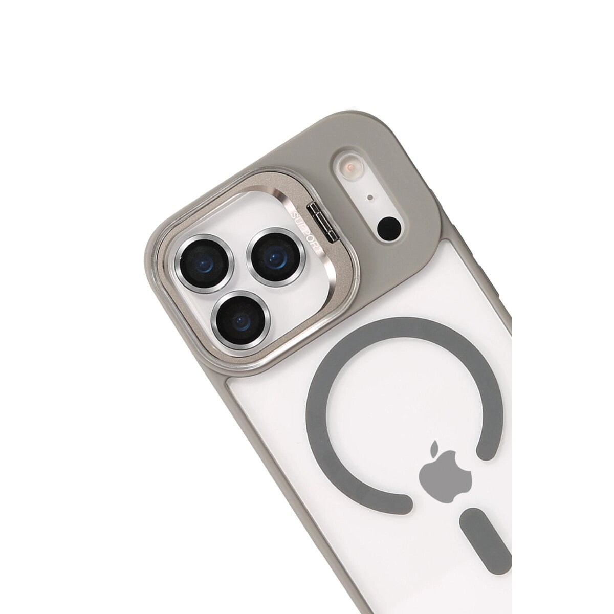 Joko Apple İphone 17 Pro Max Remim Lensli Magsafe Standlı Kapak - Titan Gri