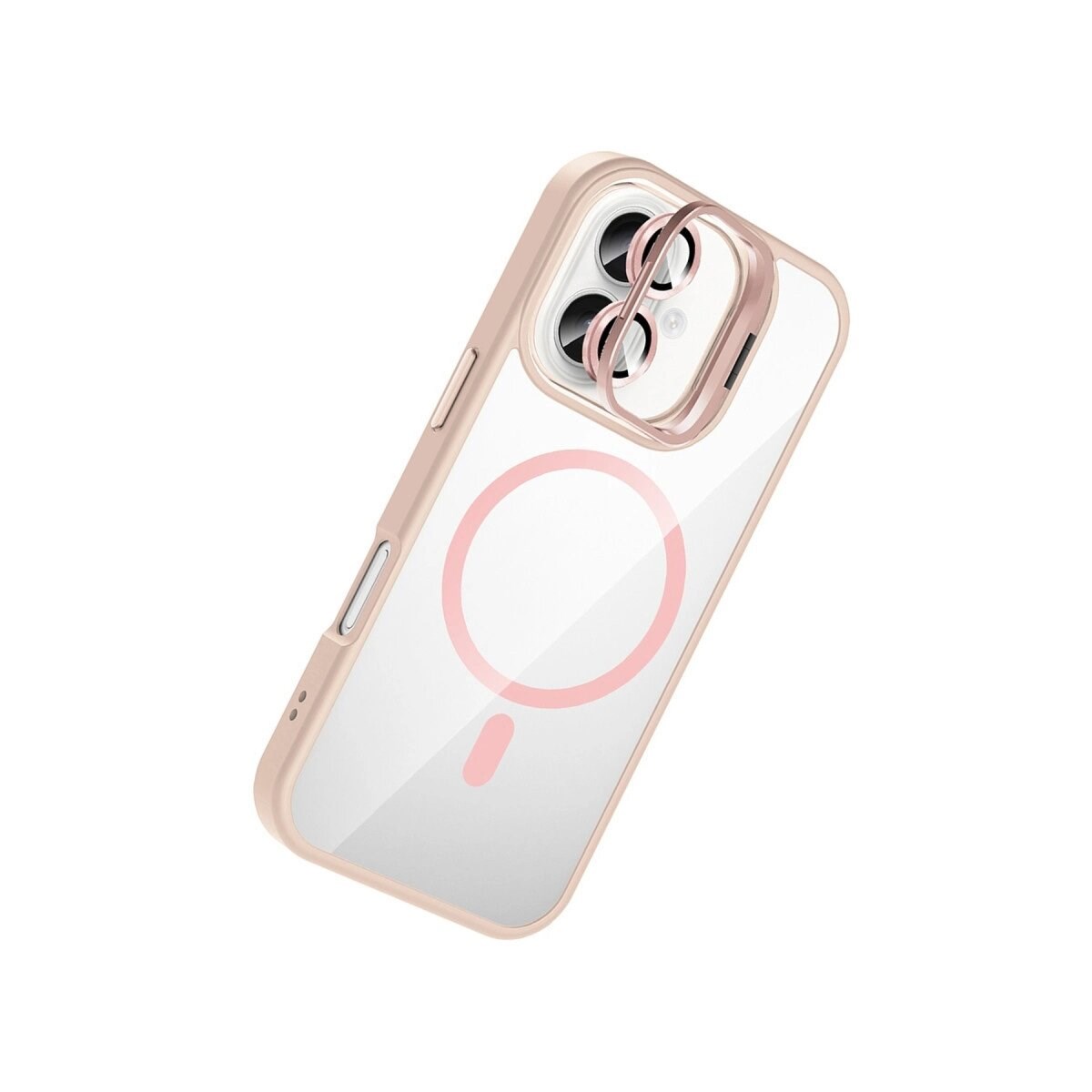 Joko Apple İphone 17 Remim Lensli Magsafe Standlı Kapak - Pembe