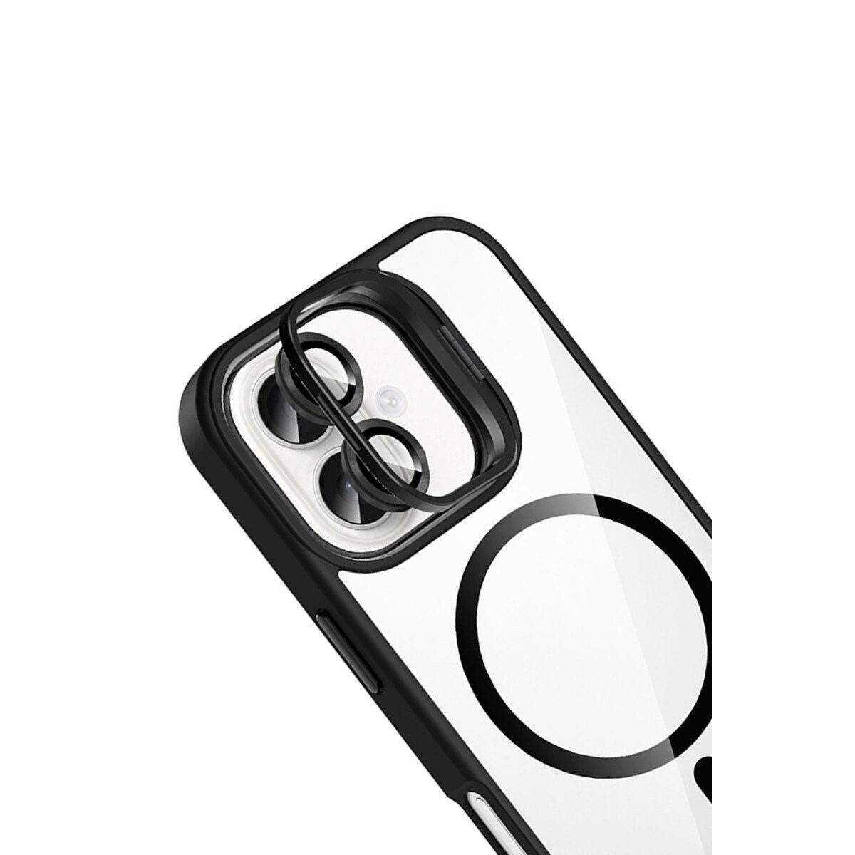 Joko Apple İphone 17 Remim Lensli Magsafe Standlı Kapak - Siyah
