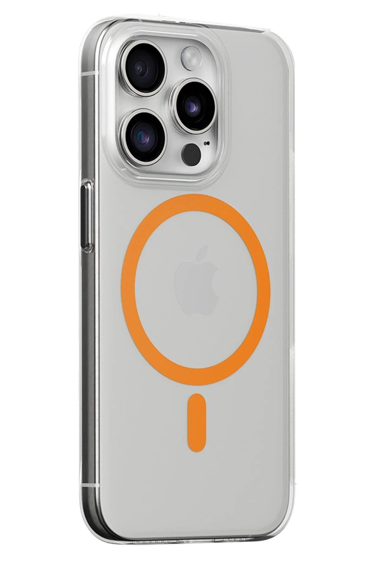 Joko iPhone 13 Pro Max Kılıf Bubble Magsafe Kapak - Turuncu