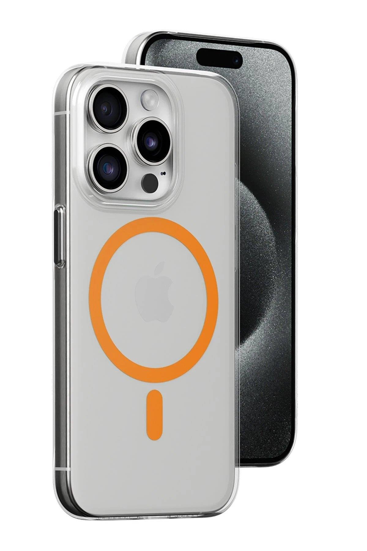 Joko iPhone 13 Pro Max Kılıf Bubble Magsafe Kapak - Turuncu