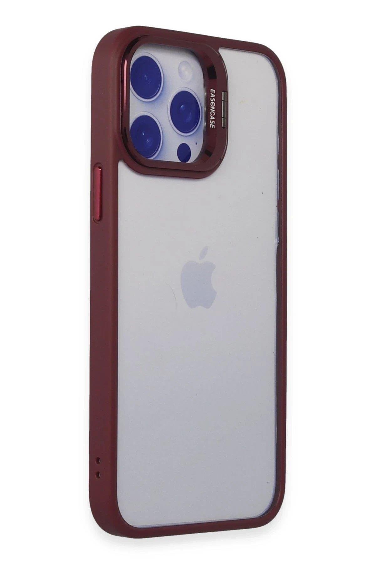 Joko iPhone 13 Pro Max Kılıf Roblox Lens Standlı Kapak - Bordo