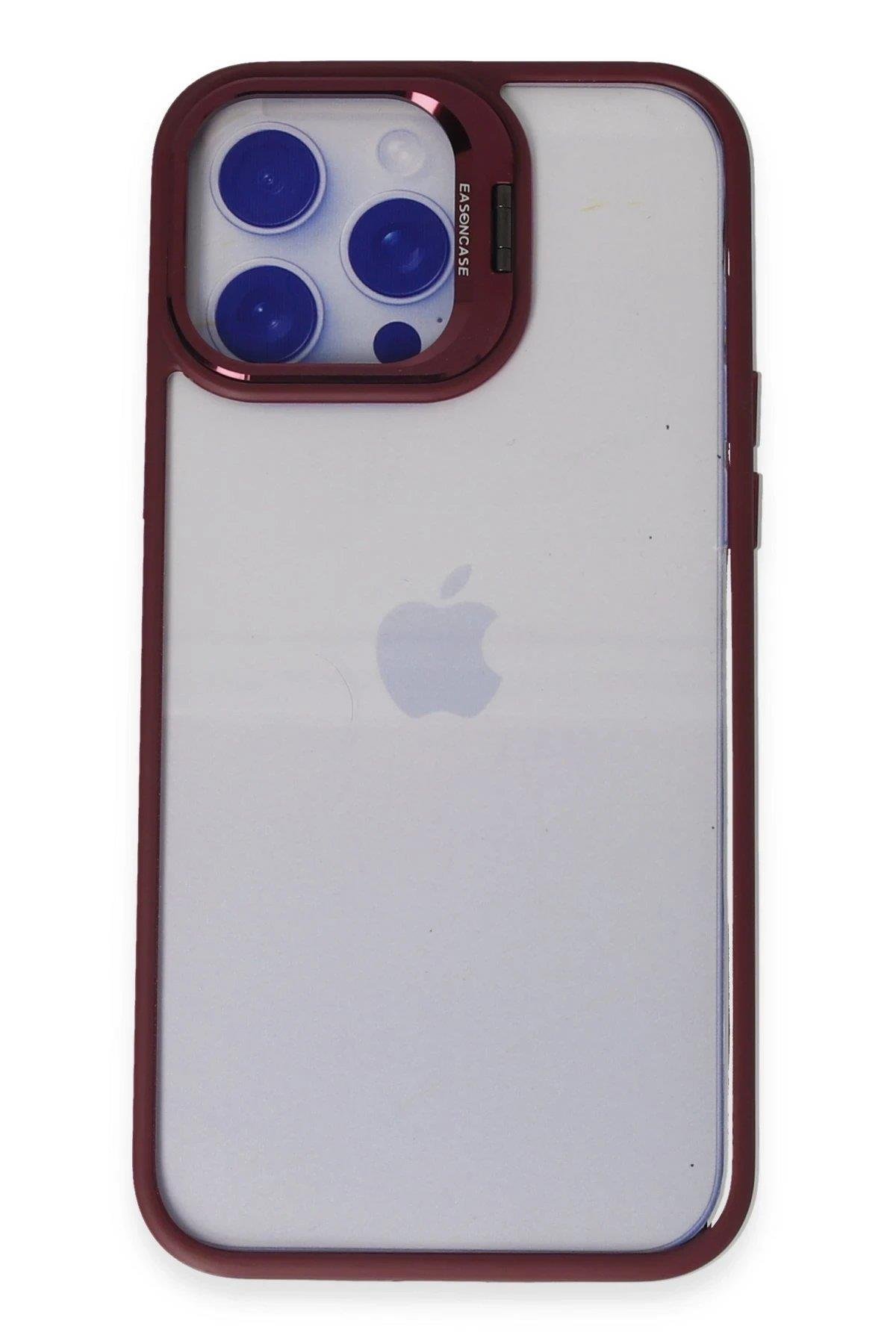 Joko iPhone 13 Pro Max Kılıf Roblox Lens Standlı Kapak - Bordo