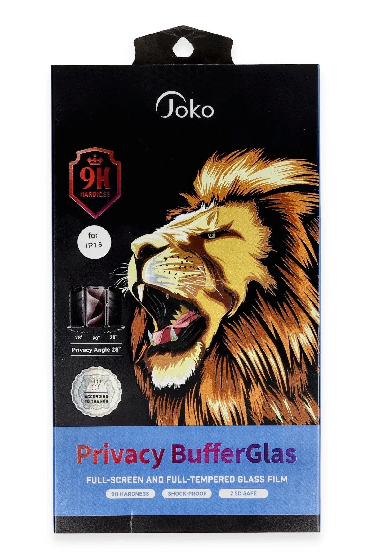 Joko iPhone 14 Pro Buffer Hayalet Cam Ekran Koruyucu - Siyah