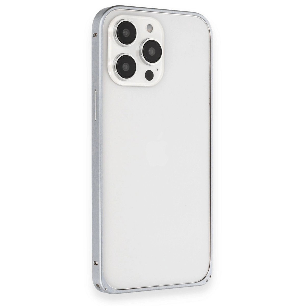 Joko İphone 15 Pro Max Metal Bumper Mat Kapak - Gri