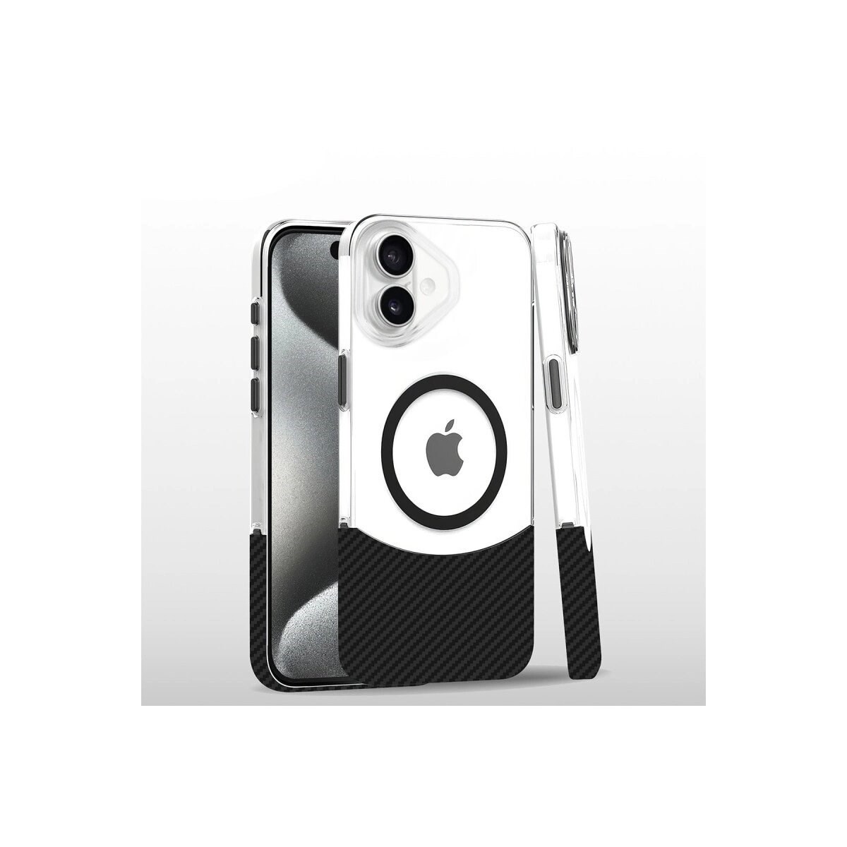 Joko İphone 16 Plus Carbon Puzzle Magsafe Kapak - Siyah-2