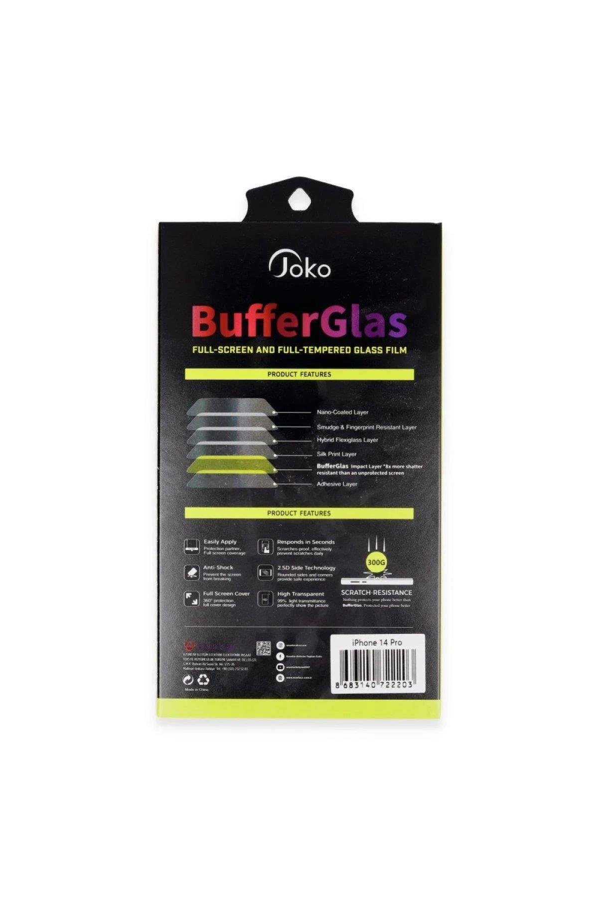 Joko iPhone 16 Pro Buffer Cam Ekran Koruyucu - Siyah