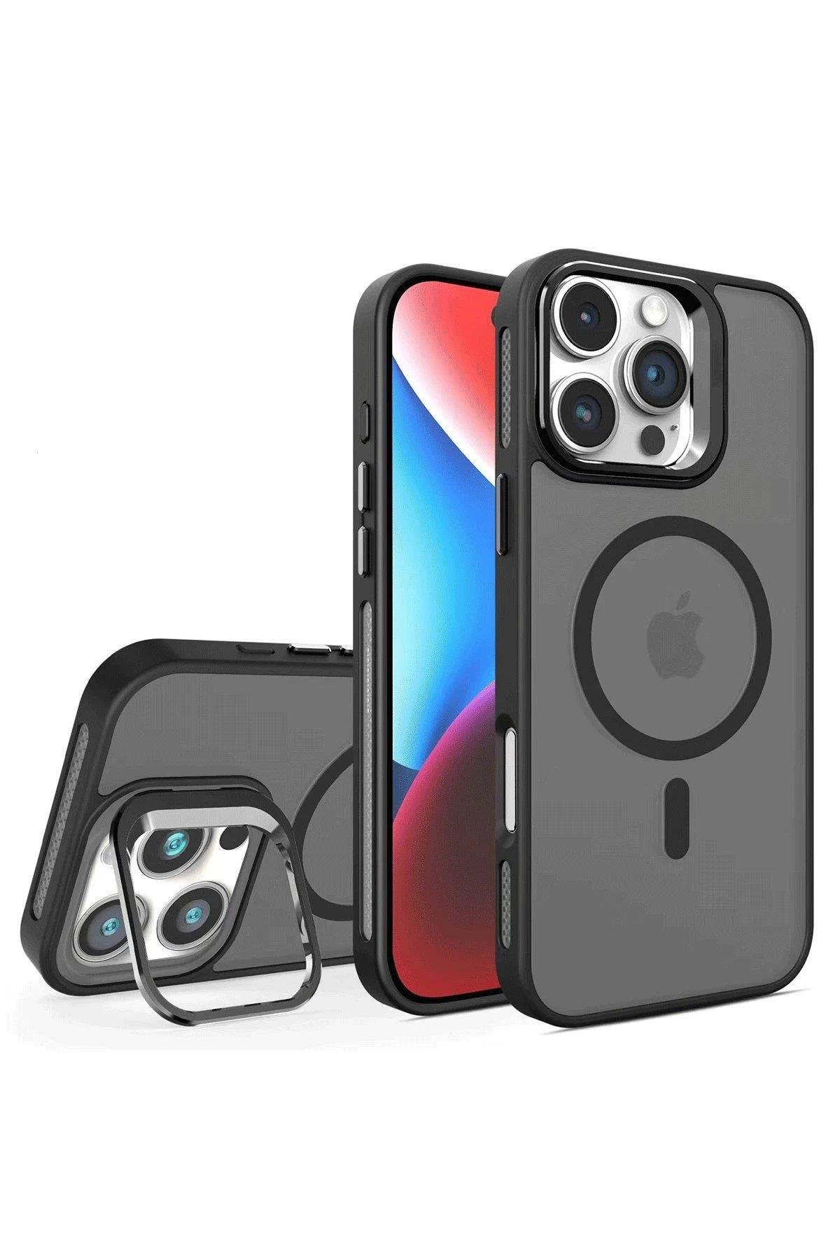 Joko iPhone 16 Pro Max Flet Lens Magsafe Kapak - Siyah