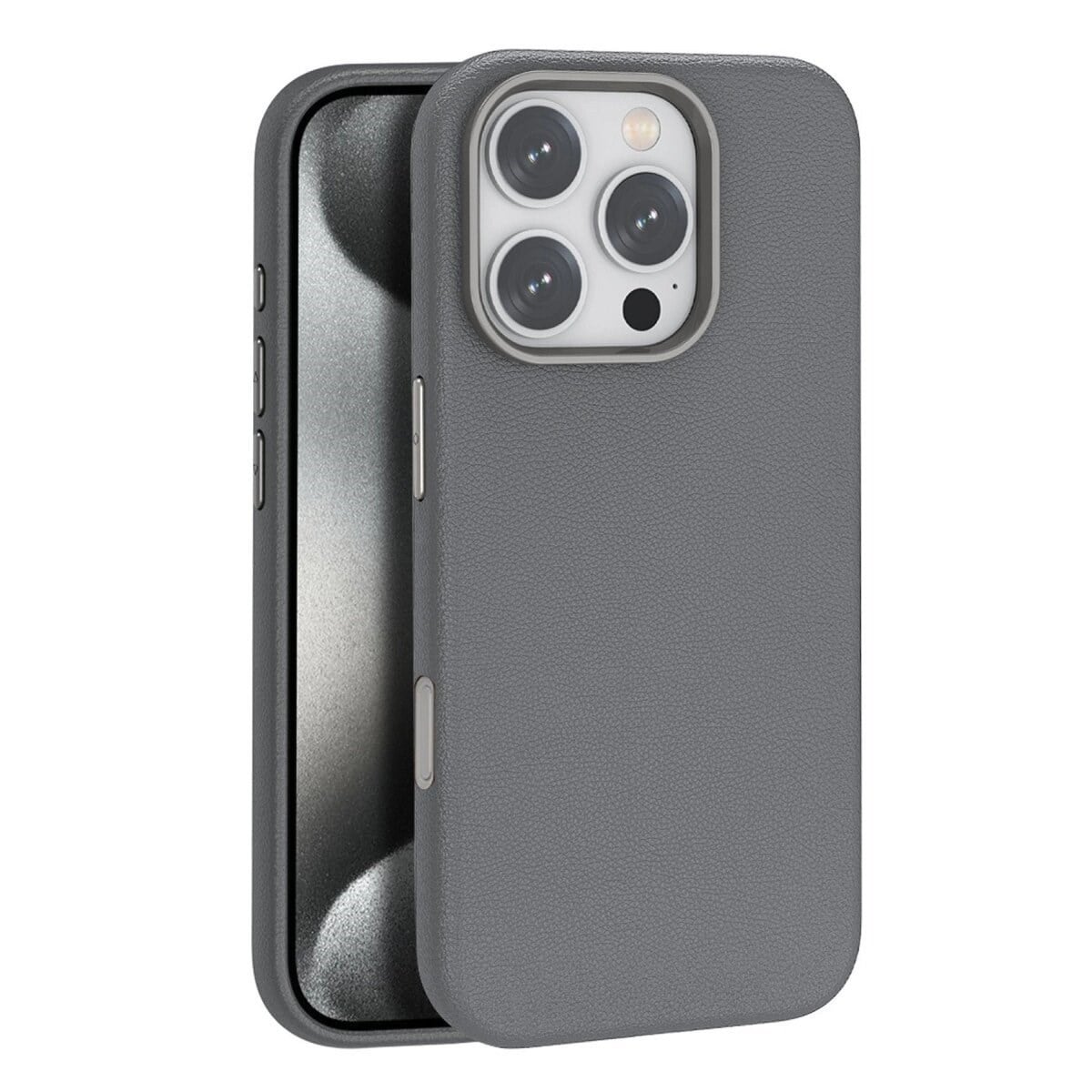 Joko İphone 16 Pro Max Wonder Deri Magsafe Kapak - Titan Gri