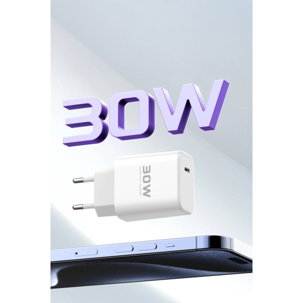 Joko Jk89 30w Type-c Çıkışlı Ekstra Dc66 1m Type-c To Lightning  Kablolu Pd Şarj Cihazı - Beyaz