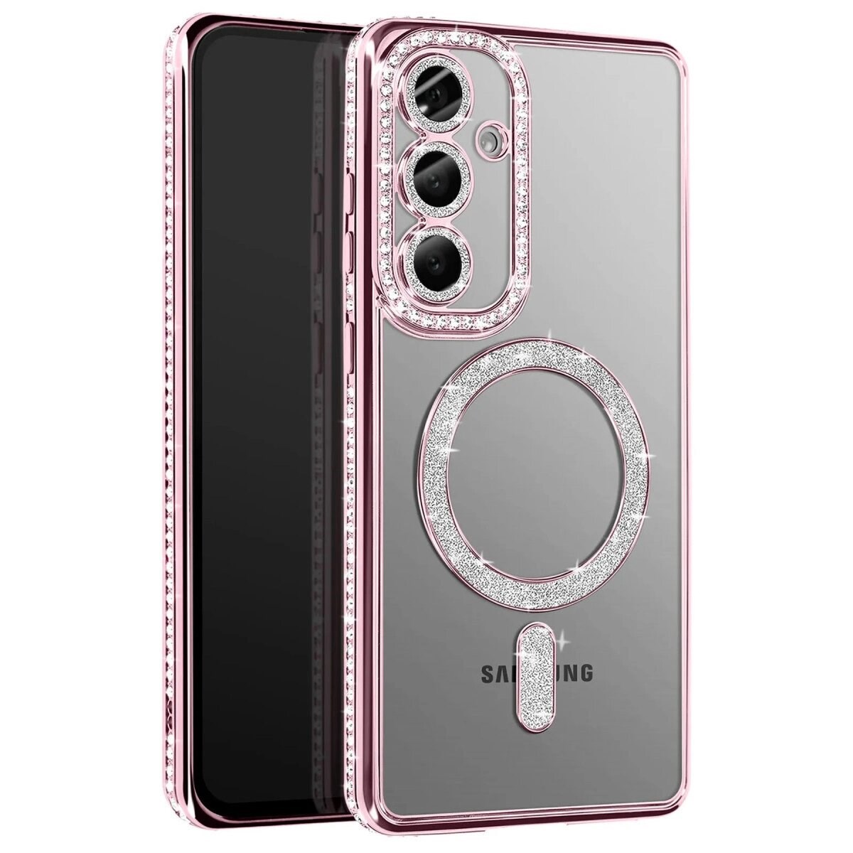 Joko Samsung Galaxy A57 5g Joke Simli Magneticsafe Kılıf - Pembe