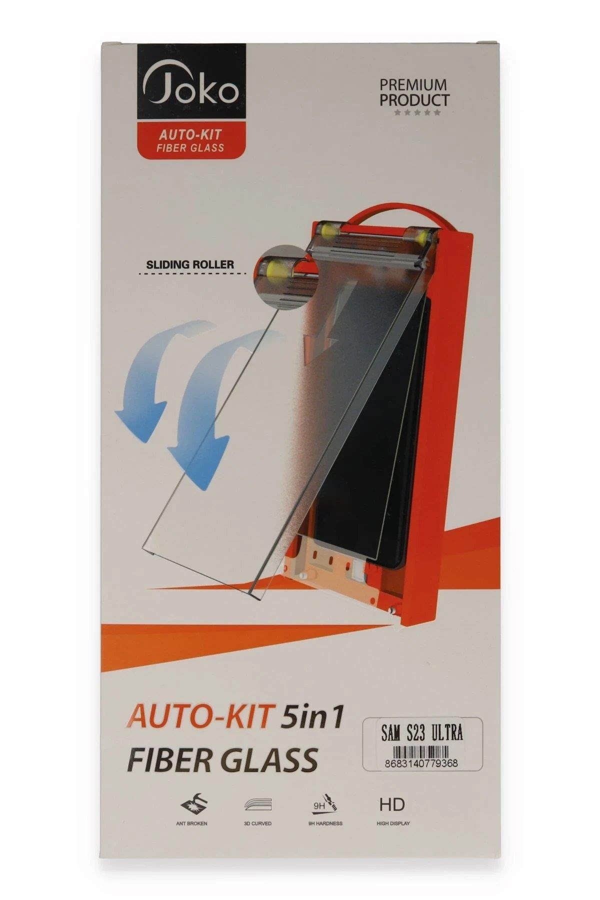 Joko Samsung Galaxy S23 Ultra AutoKit 5in1 Fiber Hayalet Cam Ekran Koruyucu