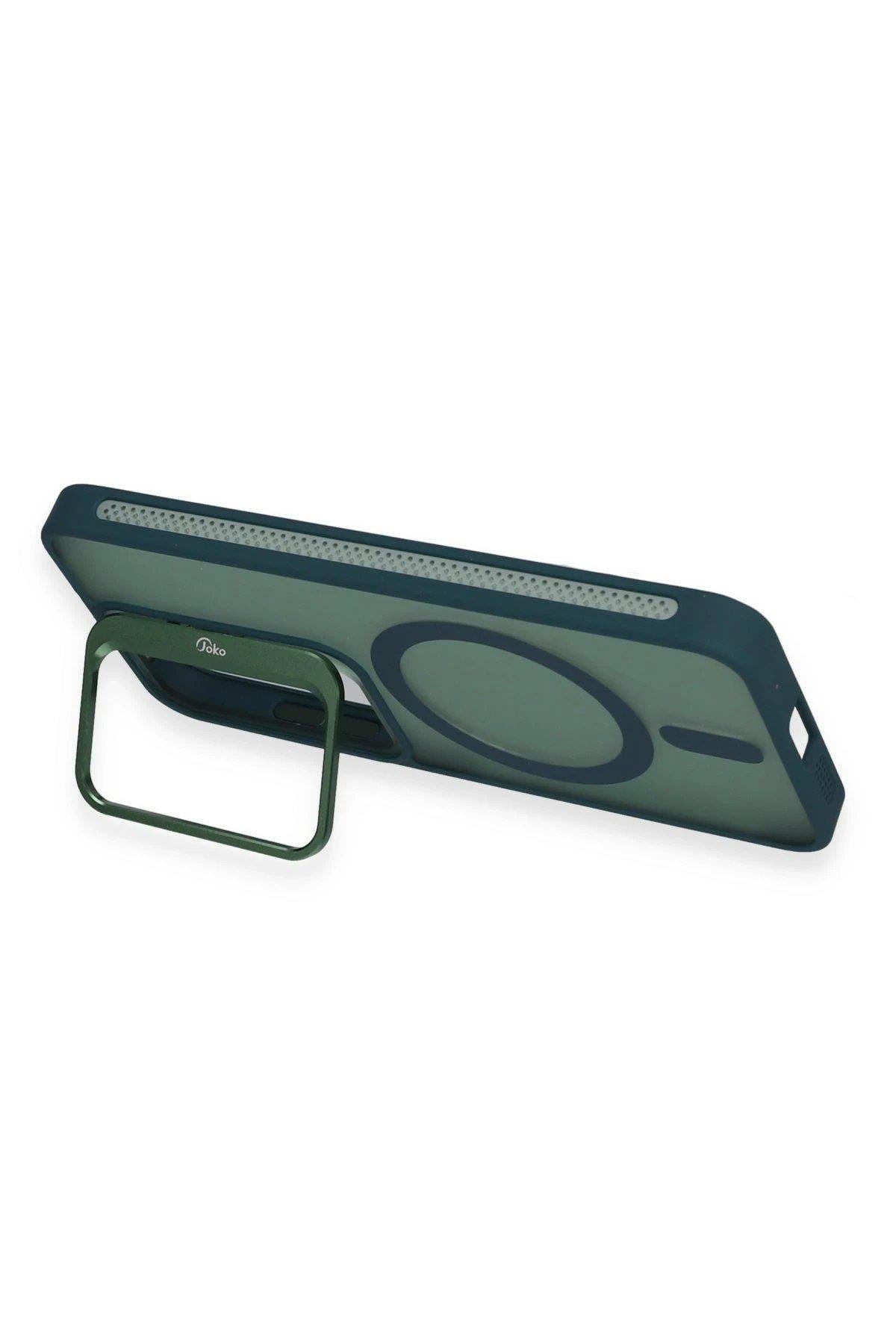 Joko Samsung Galaxy S24 Plus Flet Lens Magsafe Kapak - Koyu Yeşil