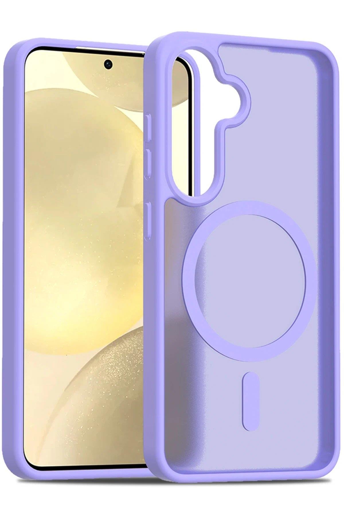 Joko Samsung Galaxy S25 Jota Magsafe Kapak - Lila
