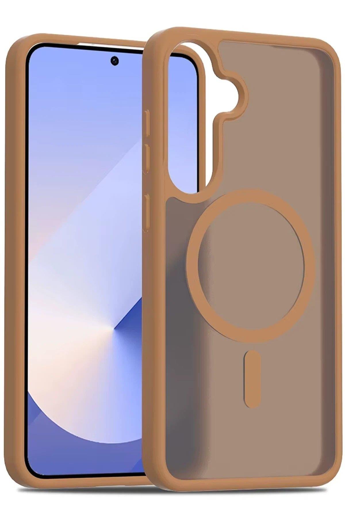 Joko Samsung Galaxy S25 Jota Magsafe Kapak - Kahverengi