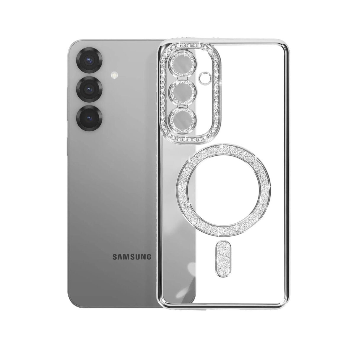 Joko Samsung Galaxy S26 Plus Joke Simli Magneticsafe Kılıf - Gümüş