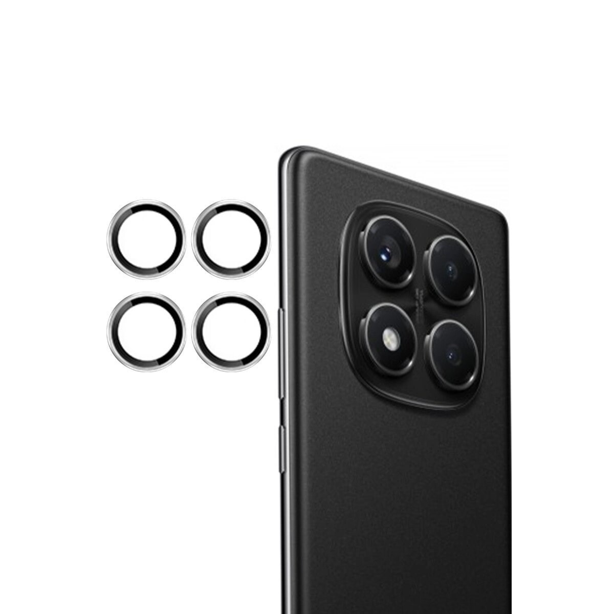 Joko Xiaomi Redmi Note 14 Pro 4g Pvd Metal Kamera Lens - Gümüş